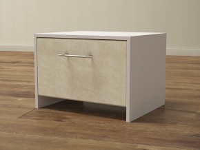 PROxSON Тумба Varna (ЛДСП Белая+ткань Белый/Savana Milk (молочный)) 51x40 в Сысерти - sysert.mebel24.online | фото