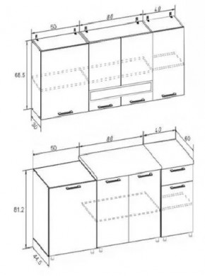 РИО-2 ЛДСП Кухонный гарнитур 1,7 м в Сысерти - sysert.mebel24.online | фото 7