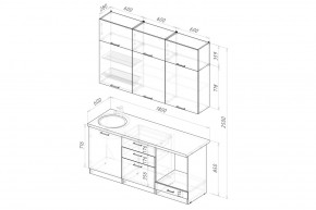 ШЕЛЛИ Кухонный гарнитур Макси 1800 мм в Сысерти - sysert.mebel24.online | фото 2