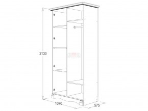 Шкаф 2-х дверный Ольга-1Н для одежды и белья в Сысерти - sysert.mebel24.online | фото 2