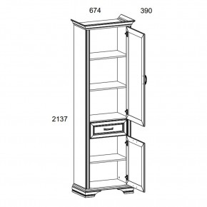 Шкаф 2D1S, MONAKO, цвет Сосна винтаж/дуб анкона в Сысерти - sysert.mebel24.online | фото 3