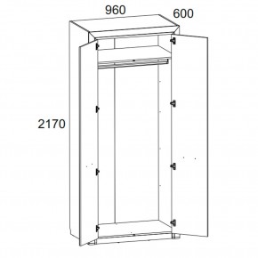 Шкаф 2DG, OLIVIA, цвет вудлайн крем/дуб анкона в Сысерти - sysert.mebel24.online | фото 2