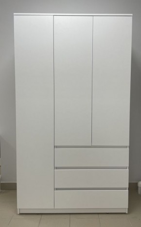 Шкаф 3-ств. с 3 ящиками "Бьянко" в Сысерти - sysert.mebel24.online | фото 3