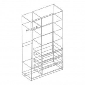 Шкаф 3-ств. с 3 ящиками "Бьянко" в Сысерти - sysert.mebel24.online | фото 5