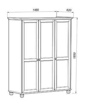 Шкаф 30 Вествик трёхдверный, массив сосны, цвет белый в Сысерти - sysert.mebel24.online | фото 2