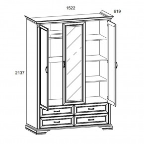 Шкаф 3D4S Z, MONAKO, цвет Сосна винтаж в Сысерти - sysert.mebel24.online | фото 1