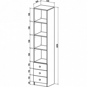 Шкаф для белья Бостон-3 в Сысерти - sysert.mebel24.online | фото 3