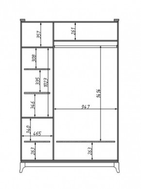 Шкаф для одежды Сабрина (ММ-302-01/03) с зеркалом в Сысерти - sysert.mebel24.online | фото