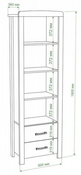 Шкаф книжный Бартоло ВТД-СФ в Сысерти - sysert.mebel24.online | фото 2