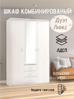Шкаф комбинированный Дуэт Люкс с зеркалом в Сысерти - sysert.mebel24.online | фото 7