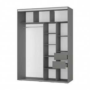 Шкаф-купе Крафт-6 1.6 м ШКК-06 (графит) в Сысерти - sysert.mebel24.online | фото 2