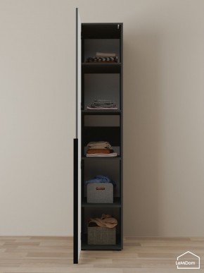 Шкаф Linnea MHR-1-2 2050х400х510 (Графит-М 11.1.25) в Сысерти - sysert.mebel24.online | фото 4