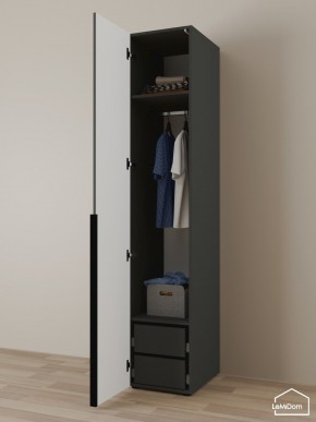 Шкаф Linnea MHR-1-3 2050х400х510 (Графит-М 11.1.25) в Сысерти - sysert.mebel24.online | фото 5