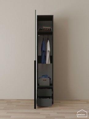 Шкаф Linnea MHR-1-3 2050х400х510 (Графит-М 11.1.25) в Сысерти - sysert.mebel24.online | фото 6