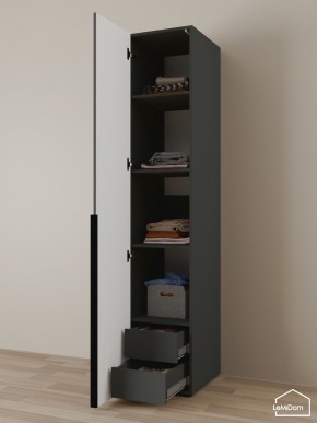 Шкаф Linnea MHR-1-4 2050х400х510 (Графит-М 11.1.25) в Сысерти - sysert.mebel24.online | фото 6