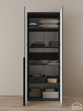 Шкаф Linnea MHR-2-2 2050х800х510 (Графит-М 11.1.25) в Сысерти - sysert.mebel24.online | фото 4