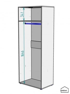 Шкаф Linnea MHR-2PO 2050х800х510 (Белый-М 11.1.2) в Сысерти - sysert.mebel24.online | фото 3
