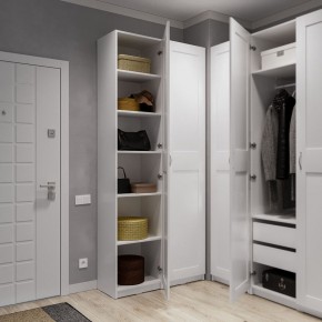 Шкаф МАКС однодверный узкий, цвет белый в Сысерти - sysert.mebel24.online | фото 4
