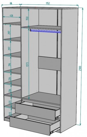 Шкаф Мальта H216 в Сысерти - sysert.mebel24.online | фото 2