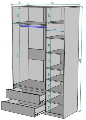 Шкаф Мальта H217 в Сысерти - sysert.mebel24.online | фото 2