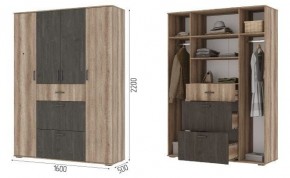 Шкаф Нельсон ШК03 Дуб каньон/железный камень в Сысерти - sysert.mebel24.online | фото 2