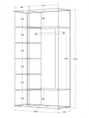 Шкаф Норден 1200 (Белый текстурный) в Сысерти - sysert.mebel24.online | фото 3