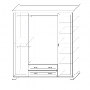 Шкаф распашной четырехдверный Сиена в Сысерти - sysert.mebel24.online | фото 10