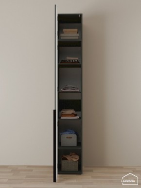 Шкаф с антресолью Linnea MHR-1A-2 2450х400х510 (Графит-М 11.1.25) в Сысерти - sysert.mebel24.online | фото 4