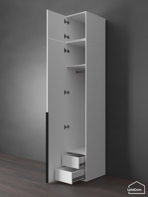 Шкаф с антресолью Linnea MHR-1A-3 2450х400х510 (Белый-М 11.1.1) в Сысерти - sysert.mebel24.online | фото 6