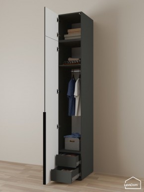 Шкаф с антресолью Linnea MHR-1A-3 2450х400х510 (Графит-М 11.1.25) в Сысерти - sysert.mebel24.online | фото 5