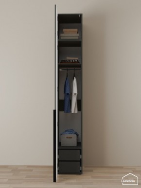 Шкаф с антресолью Linnea MHR-1A-3 2450х400х510 (Графит-М 11.1.25) в Сысерти - sysert.mebel24.online | фото 6