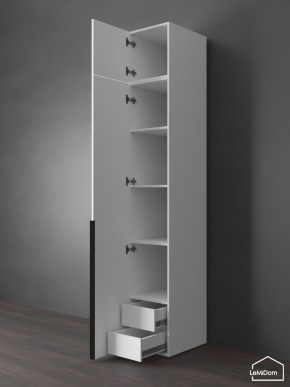 Шкаф с антресолью Linnea MHR-1A-4 2450х400х510 (Белый-М 11.1.1) в Сысерти - sysert.mebel24.online | фото 5