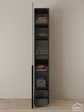 Шкаф с антресолью Linnea MHR-1A-4 2450х400х510 (Графит-М 11.1.25) в Сысерти - sysert.mebel24.online | фото 4