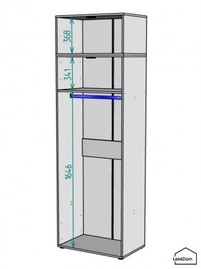 Шкаф с антресолью Linnea MHR-2A-1 2450х800х510 (ДВ-М 11.1.25) в Сысерти - sysert.mebel24.online | фото 3