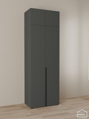 Шкаф с антресолью Linnea MHR-2A-1 2450х800х510 (Графит-М 11.1.25) в Сысерти - sysert.mebel24.online | фото