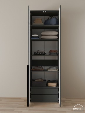 Шкаф с антресолью Linnea MHR-2A-3 2450х800х510 (Графит-М 11.1.25) в Сысерти - sysert.mebel24.online | фото 5