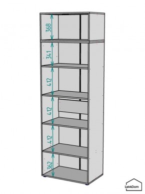 Шкаф с антресолью Linnea MHR-2POA-2 2450х800х510 (Белый-М 11.1.2) в Сысерти - sysert.mebel24.online | фото 3