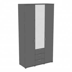 Шкаф с зеркалом Ольга H57_M (Графит) в Сысерти - sysert.mebel24.online | фото