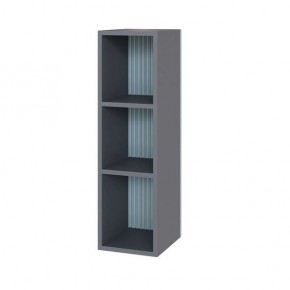 Шкаф Сириния навесной открытый серый графит/МДФ бриз в Сысерти - sysert.mebel24.online | фото