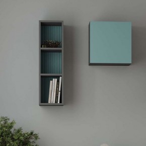 Шкаф Сириния навесной открытый серый графит/МДФ бриз в Сысерти - sysert.mebel24.online | фото 2