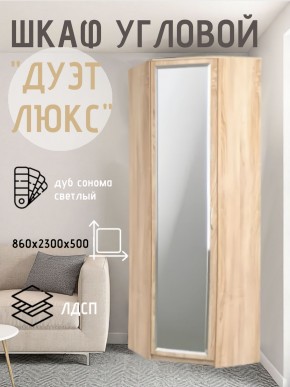 Шкаф угловой Дуэт Люкс с зеркалом в Сысерти - sysert.mebel24.online | фото