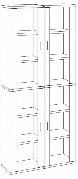 Шкаф-витрина Домино СУ(ш2в2)+4ФС в Сысерти - sysert.mebel24.online | фото 2