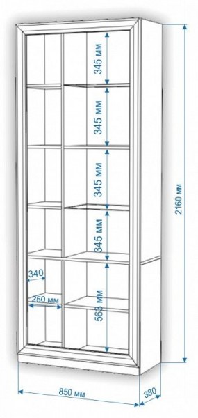 Шкаф-витрина Нобиле ШВтВ-ФСД-БЯН в Сысерти - sysert.mebel24.online | фото 3