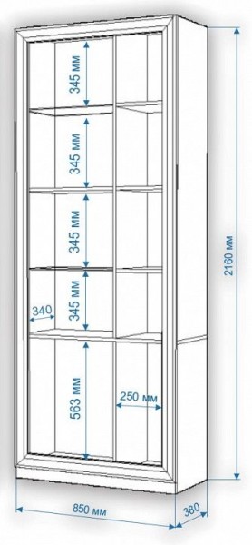 Шкаф-витрина Нобиле ШВтВ-ФСД-БЯН в Сысерти - sysert.mebel24.online | фото 3