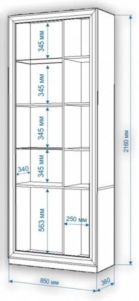 Шкаф-витрина Нобиле ШВтВ-ФСД-ФГК в Сысерти - sysert.mebel24.online | фото 3