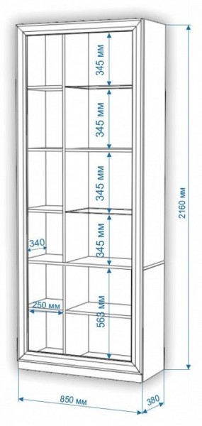 Шкаф-витрина Нобиле ШВтВ-ФСД-ФГК в Сысерти - sysert.mebel24.online | фото 3