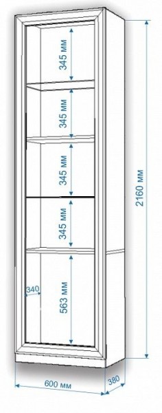 Шкаф-витрина Нобиле ВтВ-ФСД-БЯН в Сысерти - sysert.mebel24.online | фото 2