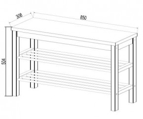 Скамья 85х50 Кантри для обуви белая в Сысерти - sysert.mebel24.online | фото 3