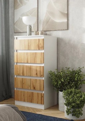 Спальный гарнитур Парус (Белый/Дуб Вотан) модульный в Сысерти - sysert.mebel24.online | фото 23