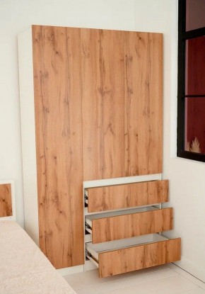 Спальный гарнитур Парус (Белый/Дуб Вотан) модульный в Сысерти - sysert.mebel24.online | фото 25